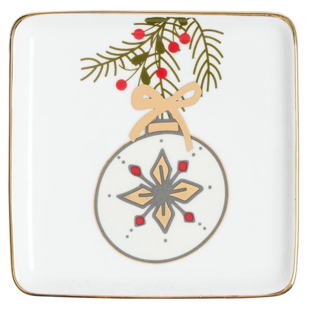 Chic Christmas Ornament Catch All Tray